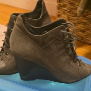Jessica Simpson Charcoal Wedge Booties